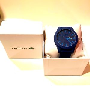 Original and Unisex Navy blue Lacoste watch